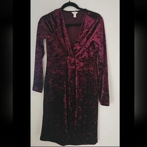 Velvet maternity dress